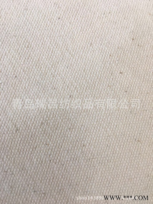 青岛瑞昌全棉本白色12安10S/2*2帆布      半漂白和黑色常年现货图3