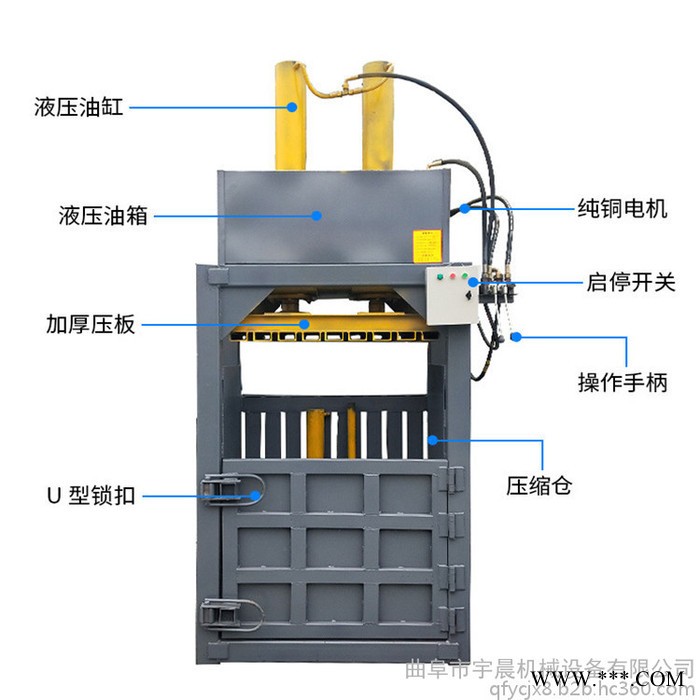 宇晨 帆布袋子要打包机20吨压力纸箱子压块机图2