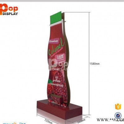 专业设计超市促销纸广告牌 石榴汁饮料宣传广告牌  POP立牌