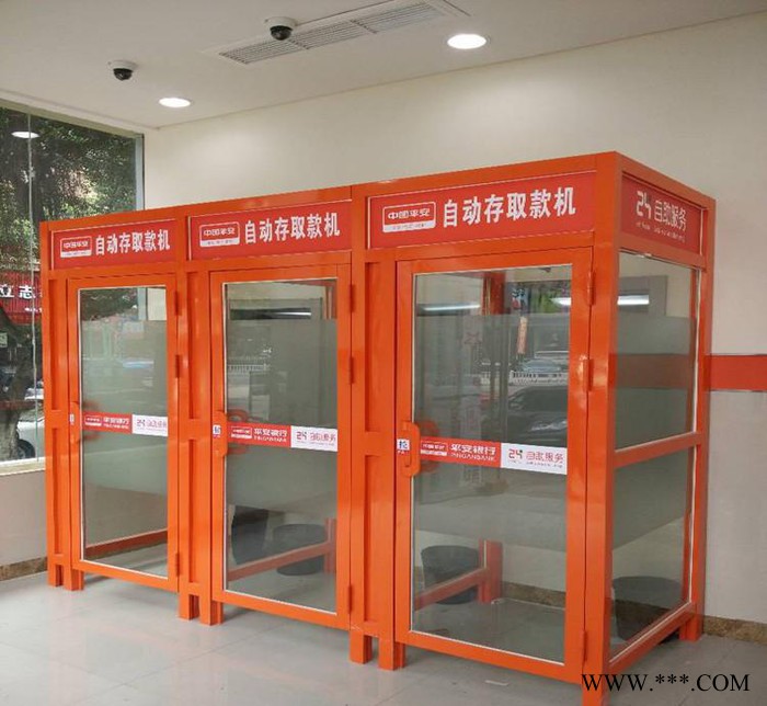 平安银行 丝印广告牌  新型烤漆式ATM防护舱 生产