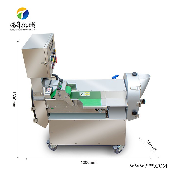 腾昇供应TS-Q118台湾进口多功能切菜机 商用双头根茎类叶菜类切割机 土豆切片 菠萝切片机 蔬菜加工设备