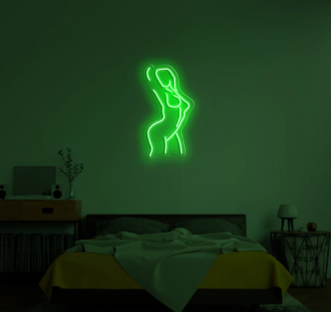 分体式霓虹灯发光字卧室氛围私人定制 FEMALE POSE LED NEON SIGN图3