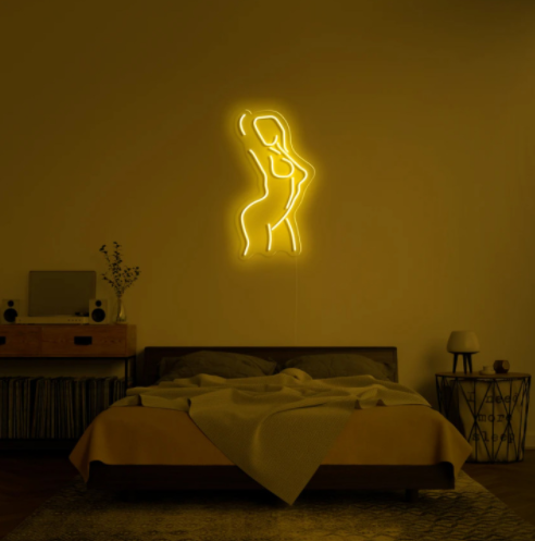 FEMALE POSE LED NEON SIGN 分体式霓虹灯发光字卧室氛围私人定制