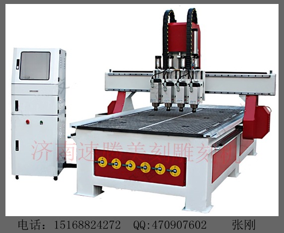 四工序气动自动换刀真空吸附木工雕刻机