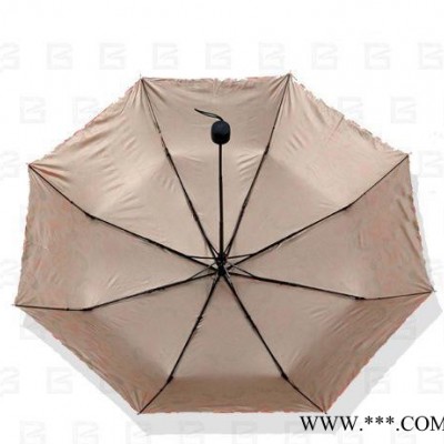 邦格 创意中国风三折金胶防紫外线太阳伞 U1030 代理 一