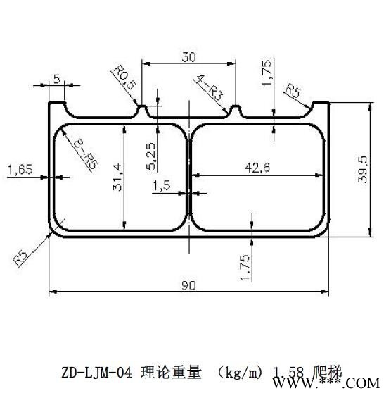 中多铝型材6061铝合金爬梯铝梯收割机农机爬梯用铝型材订制加工图2