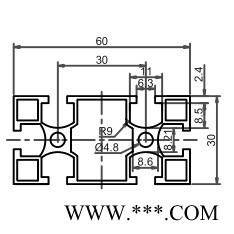 工业铝型材 3060YB0602 流水线 操作台 铝合金型材 荣鑫建材