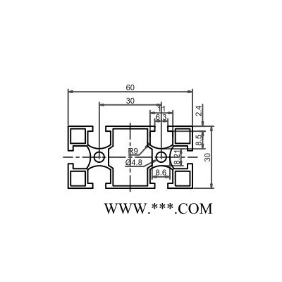 工业铝型材 3060YB0602 流水线 操作台 铝合金型材 荣鑫建材