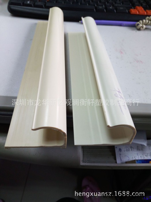 广东铝型材卡条塑料胶条pvc挤出塑胶条流利条连接盖 F型型材