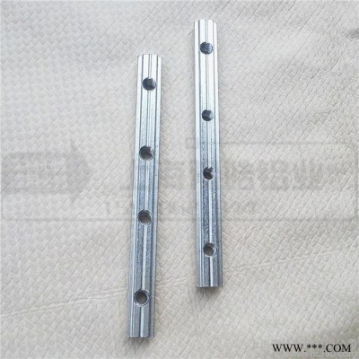 国标铝型材配件加长T型滑块一字连接件30-40型材直槽连接对