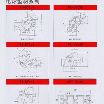 供应伍星8840上海工业铝型材，圆弧铝材