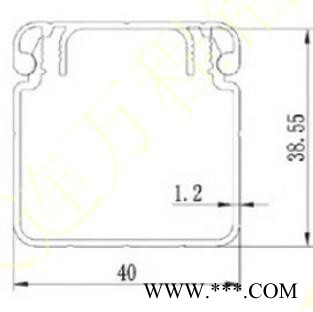 大连万程铝业 大连铝型材 欧标铝合金线槽40404080图2