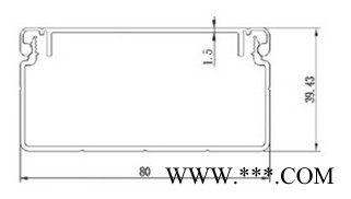 大连万程铝业 大连铝型材 欧标铝合金线槽40404080图3