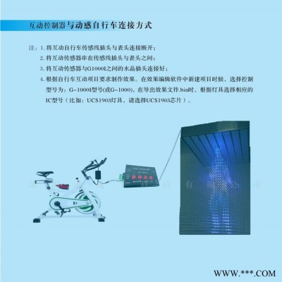 兆千科技G-1000I动感单车互动控制器、脱机全彩控制器、LED控制器、DMX512控制器、氛围灯控制器、 可编程控制器