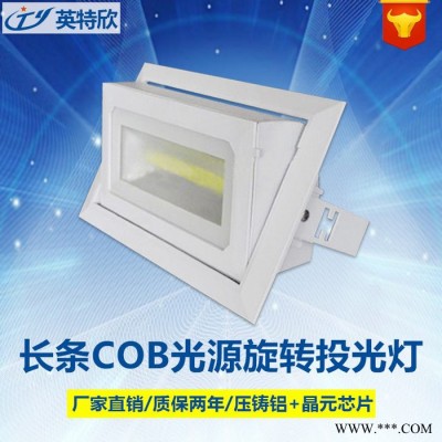 方形防水 COB旋转投光灯 LED告灯 户外灯 泛光灯 路灯30W