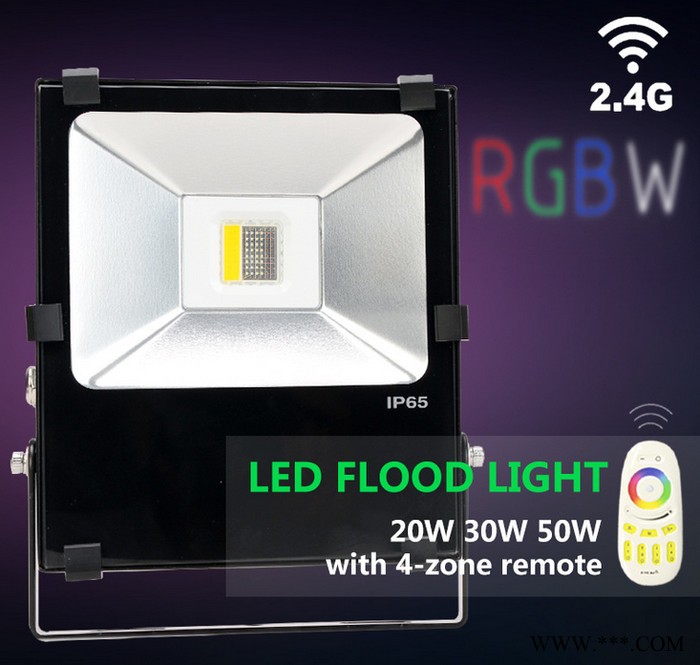无线智能90WLED投光灯RGBW新研发投射灯2.4GRF无限遥控技术