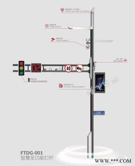 腾飞照明YSA-3195 路灯景观灯  智慧路灯智慧路灯厂家  庭院灯 道路灯 LED路灯 路灯厂家