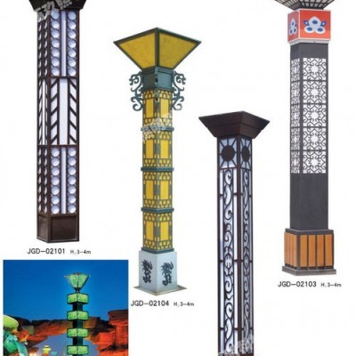 常州3米4米5米FNZH伍玖照明JGD659四川南充园林广场中式绿化太阳能铝型材欧式庭院灯景观灯柱厂家路灯方灯批发