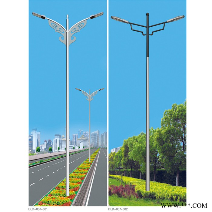 龙泽**LED双臂节能灯 城市道路美观亮化照明路灯 LED路灯可批发定制