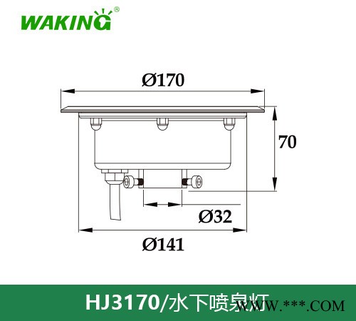 6W9W12W18WLED喷泉灯12v24v led水底灯水下灯 户外景观灯水池喷泉灯