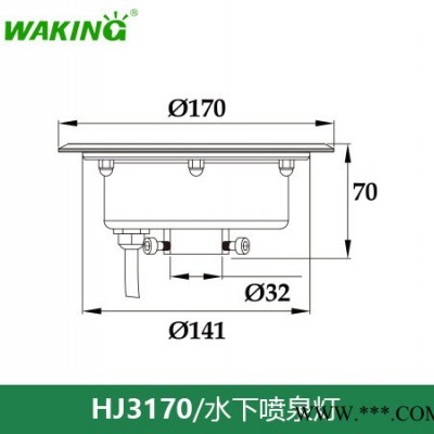 6W9W12W18WLED喷泉灯12v24v led水底灯水下灯 户外景观灯水池喷泉灯