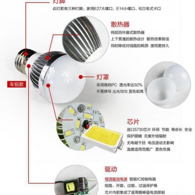 led灯泡球泡15W超亮 led节能灯 e27大螺口 恒流驱