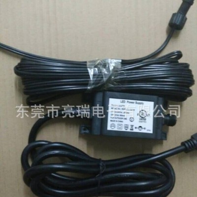 户外激光灯12V 0.5A防水电源，IP68  美规三插线1米 交期10天