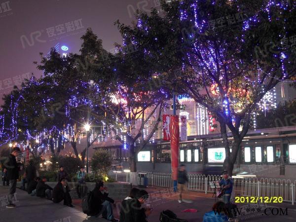 广州天河城城市亮化树木亮化——夜空彩虹景观灯饰