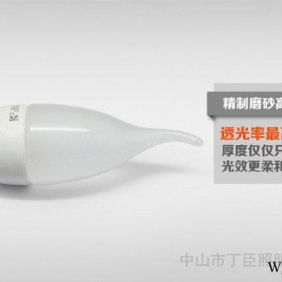 3W led蜡烛灯经济款e14拉尾灯泡/尖泡 塑料节能灯泡直销代理