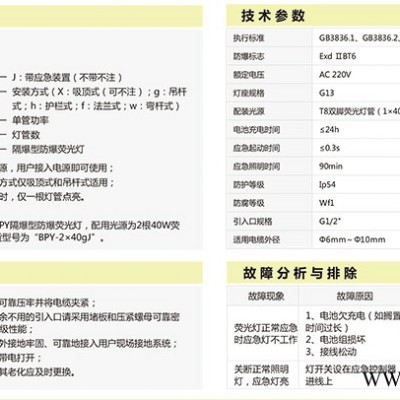 上海新黎明BPY2*18w 防爆荧光灯