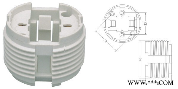 美规UL认证G23节能灯座美国加拿大CUL两针2插脚插拔灯头外螺纹环保SGS水族LED玉米灯紫外线杀菌灯座两针G23灯头
