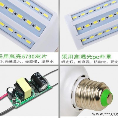 LED灯泡 15w节能灯led玉米灯5730高亮220V家用