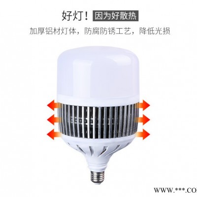 LED大功率节能灯泡超亮球泡灯50W80W100W150W工厂灯LED鳍片工矿灯具led灯厂房灯LED灯泡工厂照明