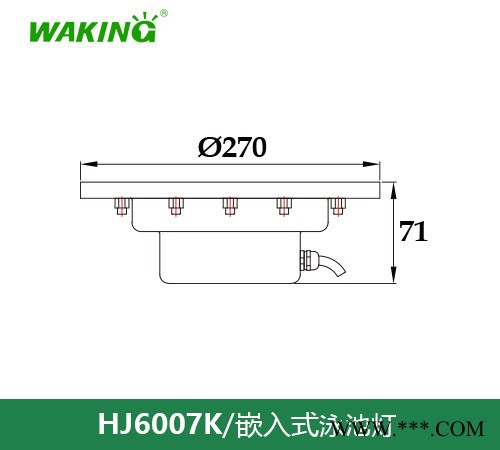 **316不锈钢led水底灯rgb七彩水下灯泳池灯水池灯具低压12v24v