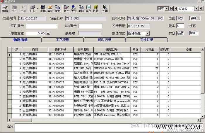 led背光源ERP，LCD背光源ERP，节能灯生产管理ERP