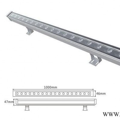 高性价比12W LED洗墙灯 4646线条灯 RGB洗墙灯 质保5年