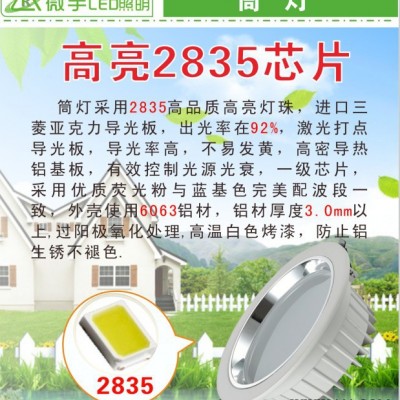 供应微宇12W 圆形面板型 Led筒灯