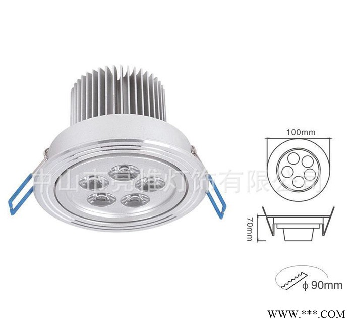 5W大功率LED天花灯厂家批发筒灯价格 质保两年 价格优惠 高亮度
