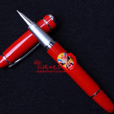 新款创意红色仿瓷笔定制logo 新奇特广告实用促销金属礼品笔