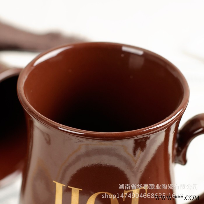 色釉烤金陶瓷杯子 马克杯定制 定制陶瓷杯 茶杯 咖啡盅工厂图2