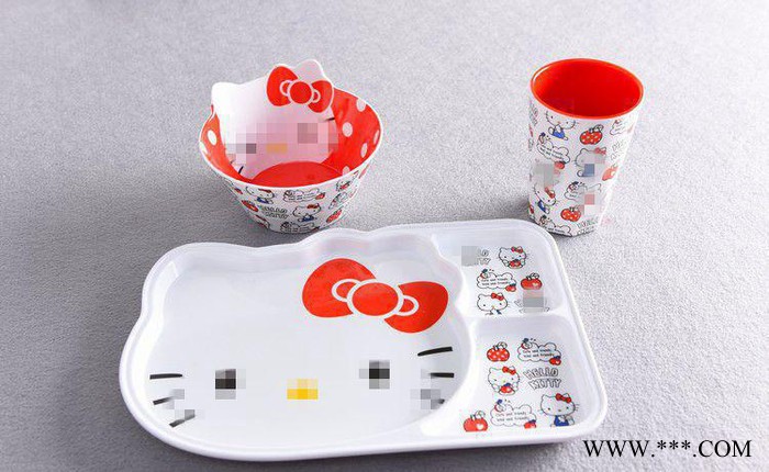 餐盘+杯子+碗~~韩国儿童新款耐高温树脂餐具套装