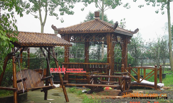 中式庭院 园林设计   花园设计中国元素   木屋设计 市政公园设计 古建设计