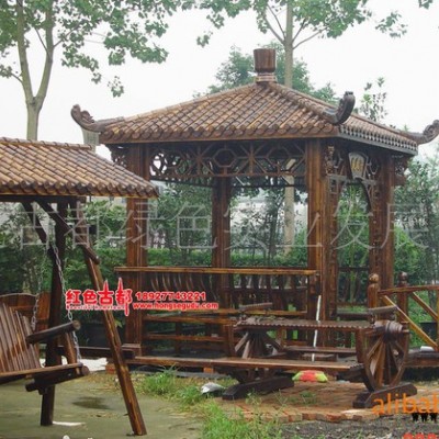 中式庭院 园林设计   花园设计中国元素   木屋设计 市政公园设计 古建设计