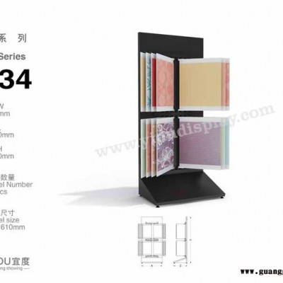 双层J型便携式瓷砖展架 T534