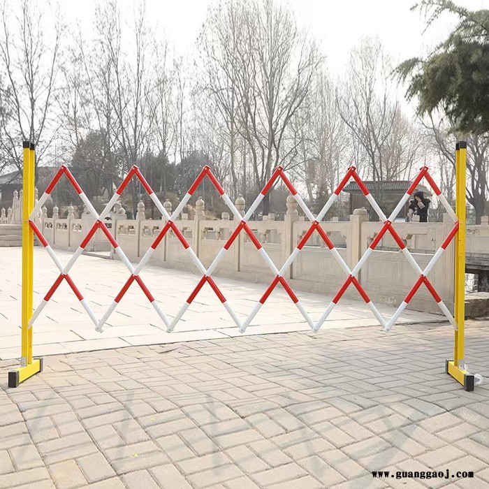 加厚款玻璃钢移动伸缩围栏施工隔离栏学校隔离栏动物园排队防护栏