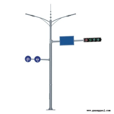 交通信号杆 6米监控杆 交通标志杆厂家 红绿灯监控杆