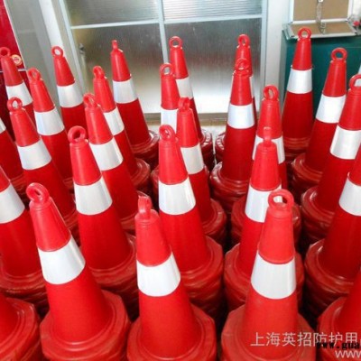 路锥雪糕筒 反光交通防护圣诞桶 上海雪糕筒租赁 出租橡胶路锥