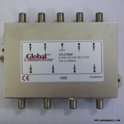 供应广播级4路无损耗有源功率分配器GLOBAL-4AF 功分器 四路功分器