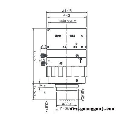 浩蓝光电AZUREphotonics AZURE-2520SF 手动光圈定焦镜头