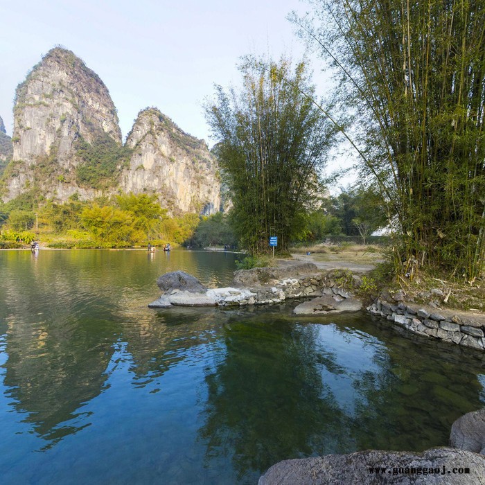 阳朔遇龙河风景、720°全景3D真实展示效果，山东麟轩文化传播有限公司承接全景拍摄、全景制作、企业策划、宣传推广服务